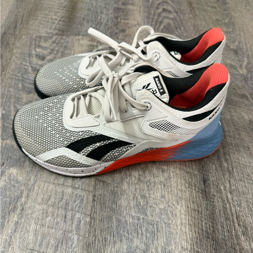 Reebok Gray and Red Athletic Shoes